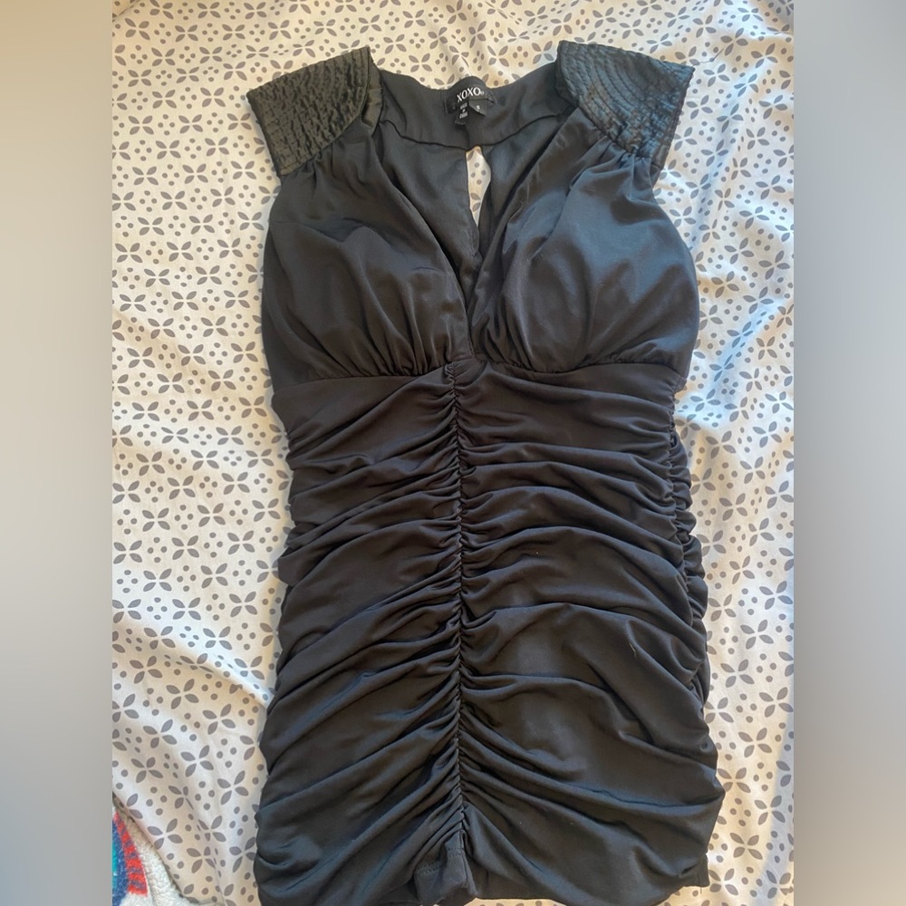 black xoxo dress top